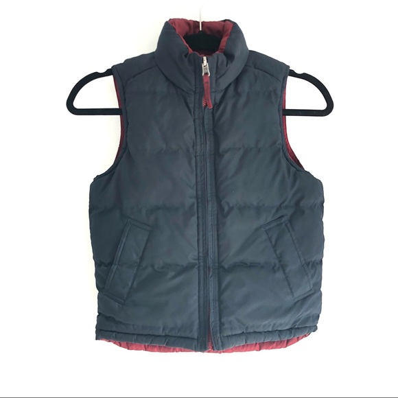 GAP Other - GAP Kids Reversible Navy Blue and Red Puffer Vest Boys S 6-7